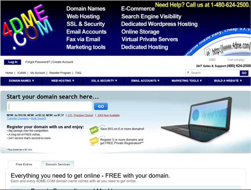 4DME.COM for all your domain registration and hosting needs!