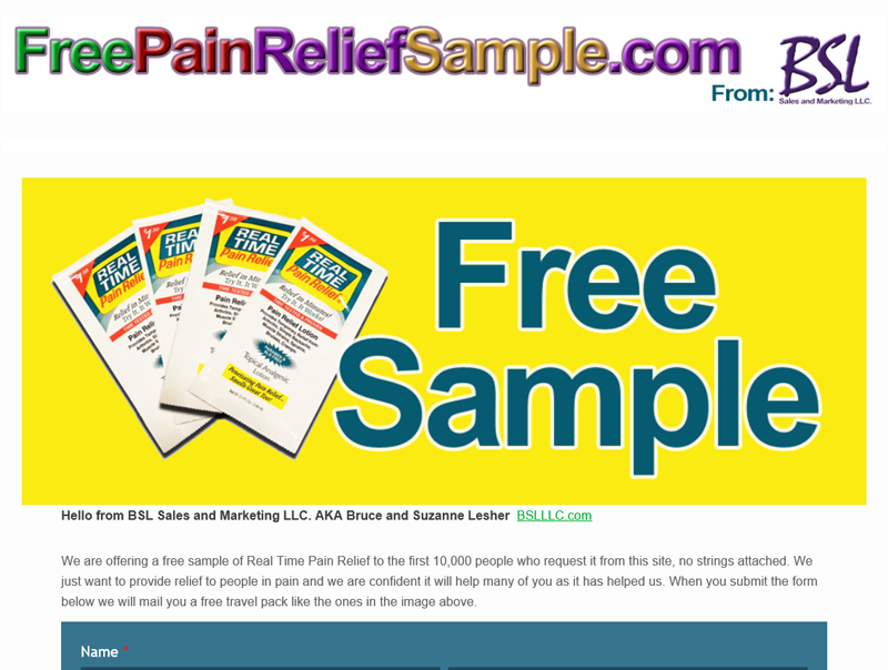 Get a Free Pain Relief Sample